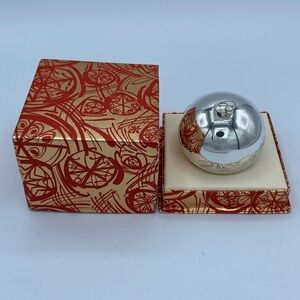 Wallace Silversmiths 1982 Annual Silver Plate Poinsetta Ornament Bell
